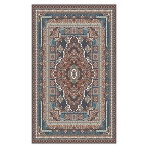 RUGS DEPOT LXDP-0928 Wholesale Terracotta Gold Modern Vintage Digital Printed Machine Washable Chenille Area Rug Non <b>Slip</b> - Product Image 1