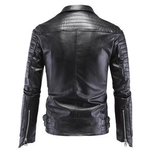 Veste en cuir véritable pour homme, design tendance, haute qualité, manches longues, sur mesure, vente en gros - Product Image 3