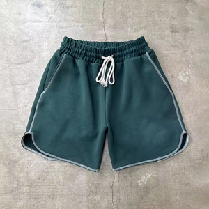 Nuevo diseño de algodón de lana de alta calidad pantalones cortos de peso pesado 100% algodón personalizado ropa de calle Revers able Shorts para hombres - Product Image 5