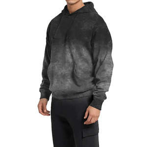 Sweat à capuche pour homme en denim délavé, style streetwear, nouveau, prix de gros avec service OEM, sweat à capuche en denim délavé pour homme - Product Image 2