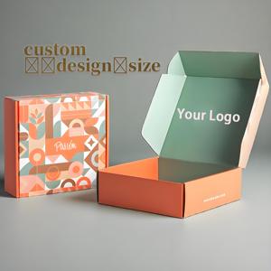 Caja corrugada biodegradable Cartones Caja de envío brillante blanca y rosa para ropa