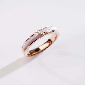 Anillos Finos de Doble Banda con Madreperla y Malaquita/Lapislázuli/Negro/Rosa Cortados a Medida - Product Image 3