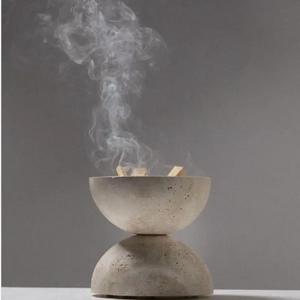 Soporte de mármol esférico para incienso, quemador de incienso de travertina Natural, novedad - Product Image 2