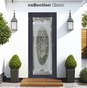 Marco de puerta única uPVC sin panel | Puerta de PVC de diseño moderno para balcón y baño - Product Image 2