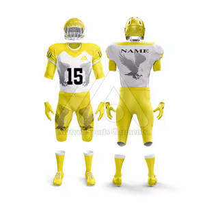 ชุดอเมริกันฟุตบอลแบบกำหนดโลโก้ได้เองแขนสั้นระบายอากาศได้สีต่างกันสำหรับทีมกีฬา - Product Image 3