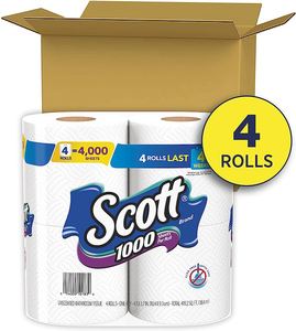 Scott <b>Bamboo</b> Pulp 1,000 <b>Sheets</b> Toilet Paper 20 Rolls - Product Image 4
