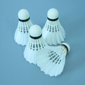High Quality Custom Tournament Level Full Badminton Shuttlecocks Durable Nylon Ball Duck Feather Cork <b>Head</b> 6 Pack for Sports - Product Image 2