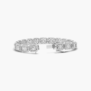 Classique 8 pouces 925 Bracelet en argent émeraude Moissanite diamant Premium glacé romantique mode Hip Hop Street Style cadeau pour elle - Product Image 3