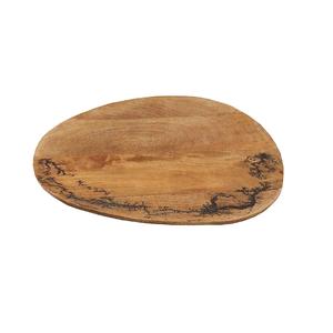Plato grande de madera natural hecho a mano para entretener a los invitados queso frutas aperitivos postres pan centro de mesa - Product Image 2