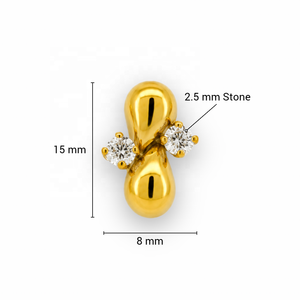 JJBRAVO Pendientes de Oro Sólido de 14k con Diseño Infinito y Circonitas, Estilo Contemporáneo Elegante, Certificados por Terceros, para Mujer, Joyería Fina OEM/ODM - Product Image 6