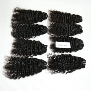 Extensiones de Cabello Humano 100% Virgen Indio Sin Procesar, Doble Trama, Cutícula Alineada, Cabello Remy, Estilo Ondulado Profundo - Product Image 4