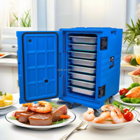 Conteneur isotherme en plastique pour aliments chauds et froids, chariot de service pour buffet, capacité de 90L à 130L, pour restaurants et services de traiteur