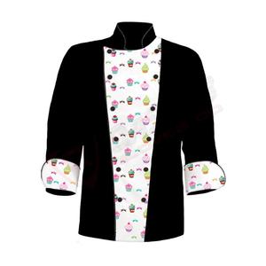 Impresión de helados de doble color Hombres Mujeres Logotipo bordado de algodón Otoño Springs Hotel-Restaurante Cocina Chef Abrigo Uniformes - Product Image 4