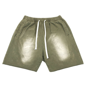 กางเกงขาสั้นผู้ชายขายดี ลายย้อมสีแบบ Acid Wash ผ้าฝ้าย 100% ดีไซน์เรียบง่าย สั่งทำได้ แห้งเร็ว ระบายอากาศดี สไตล์ไฮสตรีท ไซส์ผู้ใหญ่ - Product Image 6