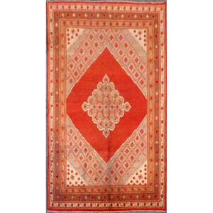 Tapis en laine fait main d'Orient-Turkestan, Samarkund, avec une finition de haute qualité pour la décoration de la maison, du bureau et l'aménagement intérieur - Product Image 1