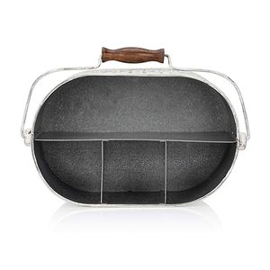 Organizador de cuchara de Metal galvanizado con diseño Floral blanco decorativo más vendido, almacenamiento de utensilios de cocina, pinzas para ollas con mango de madera - Product Image 2