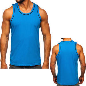100% Cotton <b>White</b> Sleeveless <b>Tank</b> <b>Top</b> for <b>Men</b> Breathable and Quick Dry Casual Style for Gym and Sports - Product Image 1