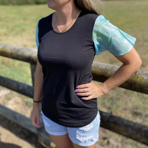 Camiseta de cuello redondo para mujer Suministro al por mayor de exportador indio cómodo y ecológico ¡El mejor precio garantizado! - Product Image 1