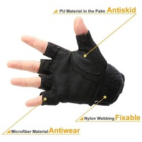 Gants tactiques demi-doigt de l'industrie directe-Noir Échantillon gratuit Gants tactiques pour hommes et femmes Gants de moto pour tactique