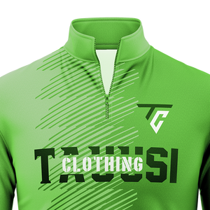 Sweat-shirt à col montant 1/4 zippé pour homme personnalisable, en molleton uni, teinture unie, impression personnalisée, broderie, vêtements de sport - Product Image 2