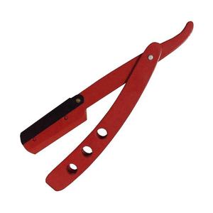 Rasoir de barbier en acier inoxydable personnalisé de haute qualité Rasoir pliant à gorge coupée de style feuille rouge - Product Image 5
