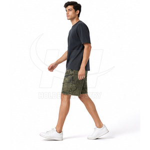 Shorts décontractés tendance en denim délavé pour un usage quotidien, avec un tissu premium doux et délavé. - Product Image 4