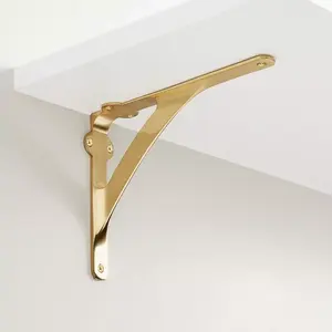 Nuevos soportes de fijación hechos de latón y aluminio para estantes, soporte para uso en muebles, soportes de pared de Metal en diseño personalizado - Product Image 5