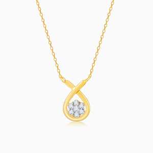 สร้อยคอเพชรทรงโกลด์คราเดิลน็อต ความใสระดับ VS1 ประดับเพชรเต็มเม็ด - Product Image 3