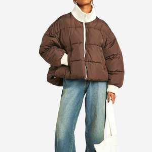 Veste courte en duvet ultra légère à capuche pour femme Veste à capuche zippée Mode féminine confortable et respirante - Product Image 3