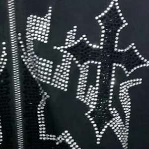 Sudadera con capucha Boxy Fit para hombre 400GSM hecha a medida con diamantes de imitación y lavado ácido desgastado Sudadera con capucha personalizada con diamantes de imitación - Product Image 6