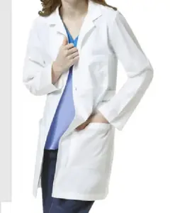 男性と女性のためのマルチフロントポケット付きの素敵な白い色のプロのラボコート医療スタッフ病院制服ラボコート