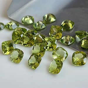 Cojín de peridoto natural corte 6mm facetado-corte de cojín de peridoto Suelto - Product Image 1