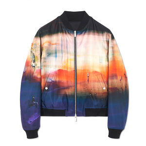 เสื้อแจ็คเก็ตบอมเบอร์แบบซิปพิมพ์ลายแบบซับลิเมชั่นสำหรับผู้ชาย ผลิตในปากีสถาน คุณภาพเยี่ยมจาก Elegant Sports - Product Image 1