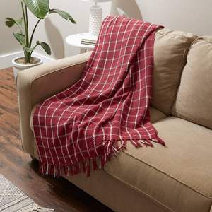 Manta decorativa de algodón de lujo hecha a mano India para el hogar, sofá, sala de estar, uso de decoración - Product Image 1