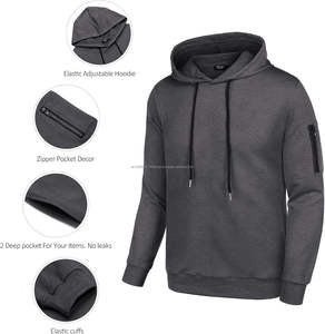 Ensemble survêtement personnalisé en coton mélangé 480GSM pour homme, sweat à capuche doublé en polaire d'hiver, jogging, logo imprimé en relief, bleu marine, tenue de sport - Product Image 3