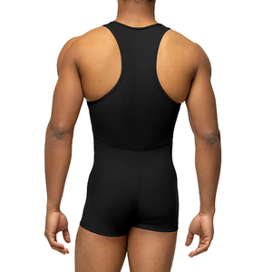 Male Gym Bodybuilding Bodysuits Shapewear Jiu Jitsu Kimono Sexy Men <b>Slim</b> Undershirts Jumpsuit Sport Fitness Wrestling Singlets - Product Image 4