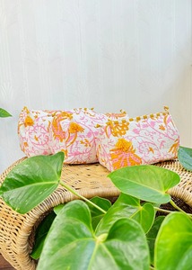 Quilted Cotton Handmade Artist Boho Travel for Case with Zipper Three Pouches Waterproof Eco-Friendly Cosmetic <b>Bags</b> - Product Image 2