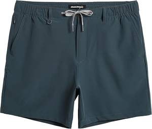 กางเกงขาสั้นผู้ชายลำลองผ้าผสมคอตตอนและโพลีเอสเตอร์ ยืดหยุ่น ระบายอากาศ แห้งเร็ว เป็นมิตรกับสิ่งแวดล้อม สำหรับฤดูร้อน ขายส่ง OEM - Product Image 1