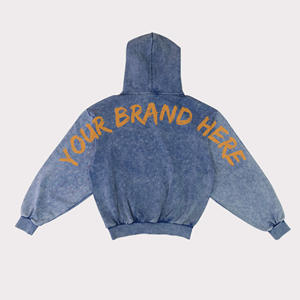 MOVETEXTILE-Sweats à capuche confortables et lavés à l'acide pour hommes, service OEM personnalisé, vente en gros de 2026 - Product Image 2