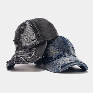 Unisex Acid Washed Distressed Cotton Fabric <b>Baseball</b> <b>Caps</b> Custom Elastic 3D Embroidery Logo Custom Color Oxford Style - Product Image 3