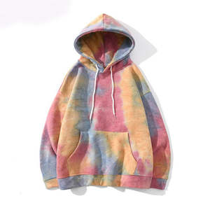 Venta al por mayor de fabricante personalizado de alta calidad 100% algodón Logo Sudadera con capucha de lana Tie Dye Pullover sudaderas con capucha para hombres - Product Image 3