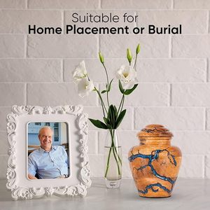 Handmade <b>Large</b> Adult Size Mosaic Aluminium Glass Cremation <b>Urn</b> Individual Tiles Hand Applied Unique Funerals Funeral Supplies - Product Image 3