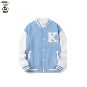 Chaquetas Varsity con Mangas en Contraste y Bordado, Chaquetas Varsity Clásicas con Dobladillo Acanalado y Bordado, en la Mejor Calidad, MOQ Bajo - Product Image 1