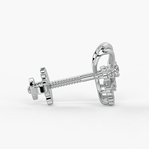 Lujosos pendientes de tuerca con lazo de Plata de Ley 925, elegante diseño de copo de nieve, circón, diamante, pavé, joyería fina para boda - Product Image 4