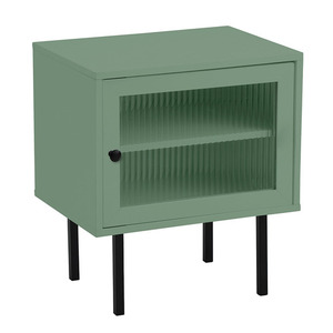 โต๊ะข้างเตียงไม้จริงพับได้สไตล์ญี่ปุ่น งานฝีมืออินเดีย พร้อมตู้เก็บของ - Product Image 1