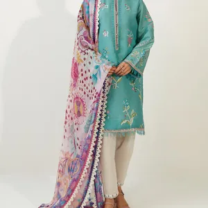Design moderno popeline delicato sulla pelle liberty cotton lawn fabric stampa digitale abiti da prato pakistani shopping online