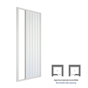 Katia-Al Reversible PVC Ducha Pared Blanco Fuelle Mango 100 cm Altura Paquete 1-185 cm Tamaño Puerta Ducha - Product Image 6