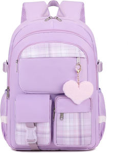 กระเป๋าเป้สะพายหลังนักเรียนแบบยูนิเซ็กซ์ สำหรับนักเรียนมัธยมต้น มัธยมปลาย วัยรุ่นหญิง ใส่หนังสือ กันน้ำ ใส่แล็ปท็อป มีซิป ดีไซน์หรูหรา ทำจากโพลีเอสเตอร์ - Product Image 4