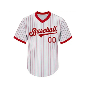 Personnalisable Couleur Unie Respirant 100% Polyester Haute Qualité Col En V Maillot De Baseball En Gros Conception Gratuite Broderie Personnalisée - Product Image 4