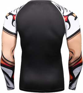 Chemises de compression pour hommes de haute qualité Impression personnalisée Tissu tricoté à motif solide à manches longues - Product Image 6